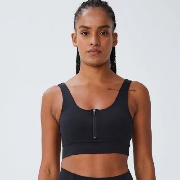 Cotton On Other - NWT Cotton On Body Ultimate Front Zip Vestlette Black Sports Bra